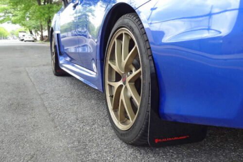 Rally Armor UR Red Mud Flap w/ White Logo for Subaru WRX & STI 2015-2021 - eliteracefab.com