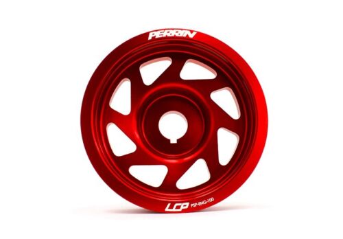 Perrin Lightweight Crank Pulley Red for Subaru 02-14 WRX / 04+ STI - eliteracefab.com