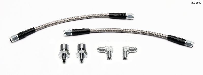 Wilwood GM 1500/2500 Rear (w/13in Rotor) 10in OAL Flexline Brake Hose w/Fittings Wilwood