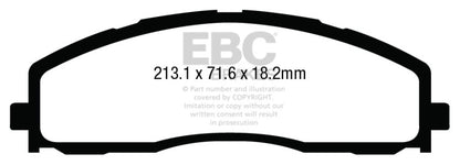 EBC 13+ Ford F250 (inc Super Duty) 6.2 (2WD) Yellowstuff Front Brake Pads - eliteracefab.com