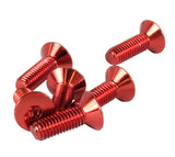 NRG Steering Wheel Screw Kit Upgrade Red Conical - SWS-100RD