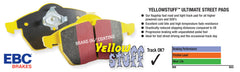 EBC 09-14 Acura TSX 2.4 Yellowstuff Rear Brake Pads - eliteracefab.com