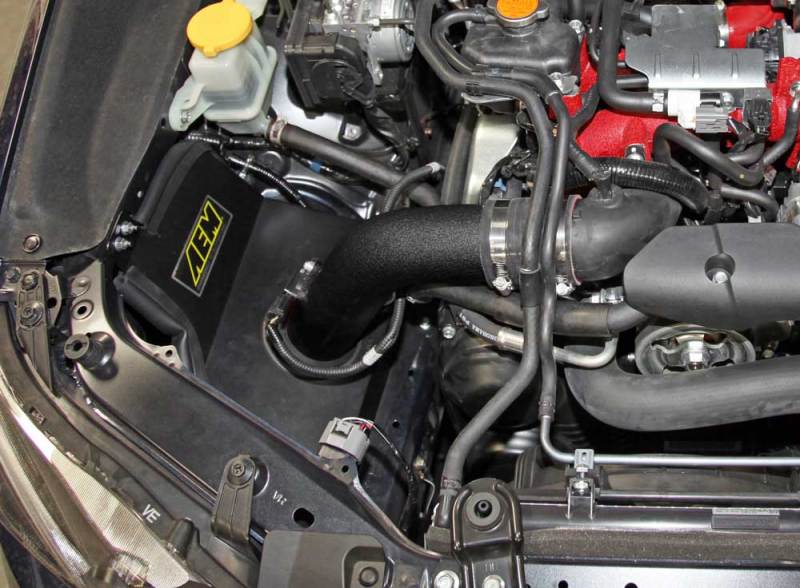 AEM 15-17 Subaru WRX STi 2.5L H4 - Cold Air Intake System - Wrinkle Black - eliteracefab.com