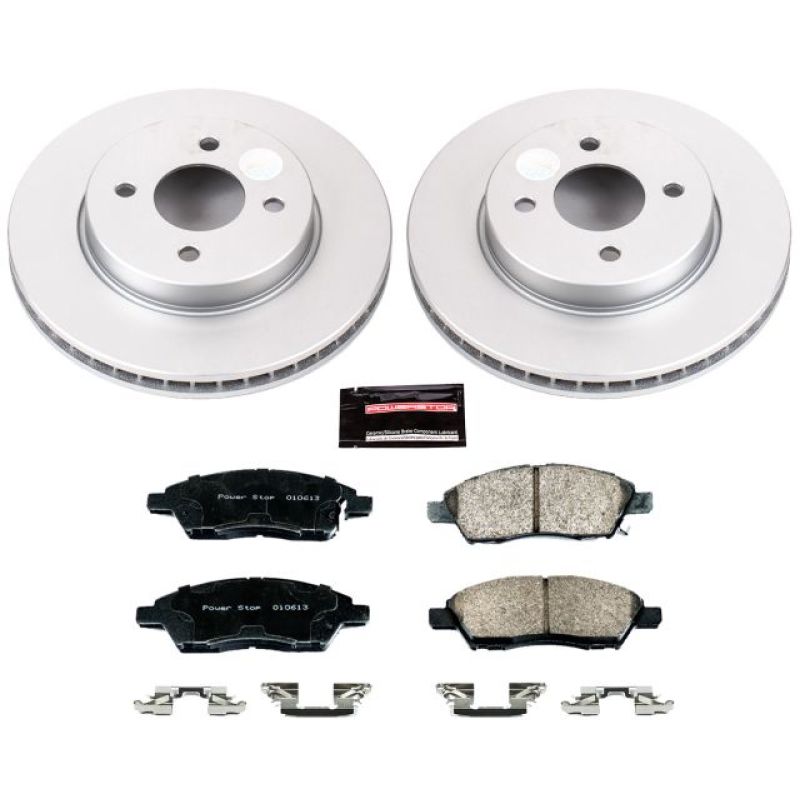 Power Stop 12-18 Nissan Versa Front Z17 Evolution Geomet Coated Brake Kit - eliteracefab.com