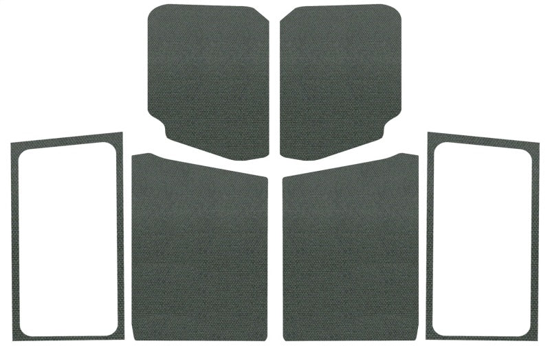 DEI 18-23 Jeep Wrangler JL 2-Door Boom Mat Complete Headliner Kit - 7 Piece - Gray DEI