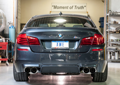 AWE Tuning BMW F10 M5 Touring Edition Axle-Back Exhaust Diamond Black Tips AWE Tuning