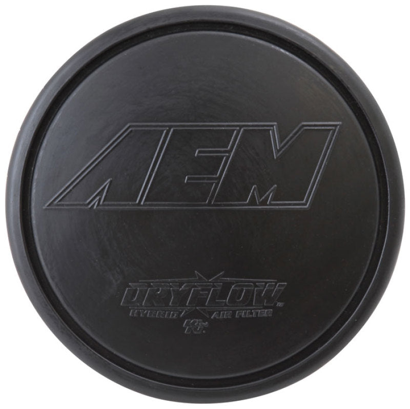 AEM Dryflow Air Filter - Round Tapered - 2.75in Flange ID x 5.5in Base OD x 4.75in Top OD x 7.5in H - eliteracefab.com