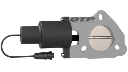 QTP 2.25in Bolt-On QTEC Electric Cutout Valve - Single - eliteracefab.com