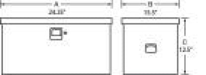 Tradesman Steel Job Site Box/Chest (Light Duty/Small) (24in.) - White Tradesman