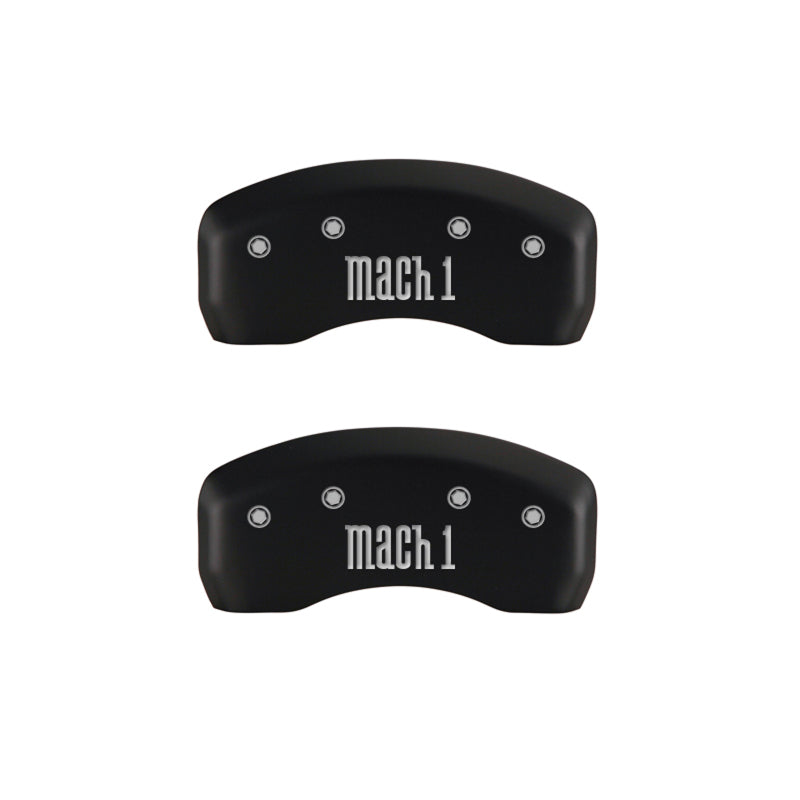 MGP 4 Caliper Covers Engraved Front & Rear Mach 1 Red finish silver ch MGP