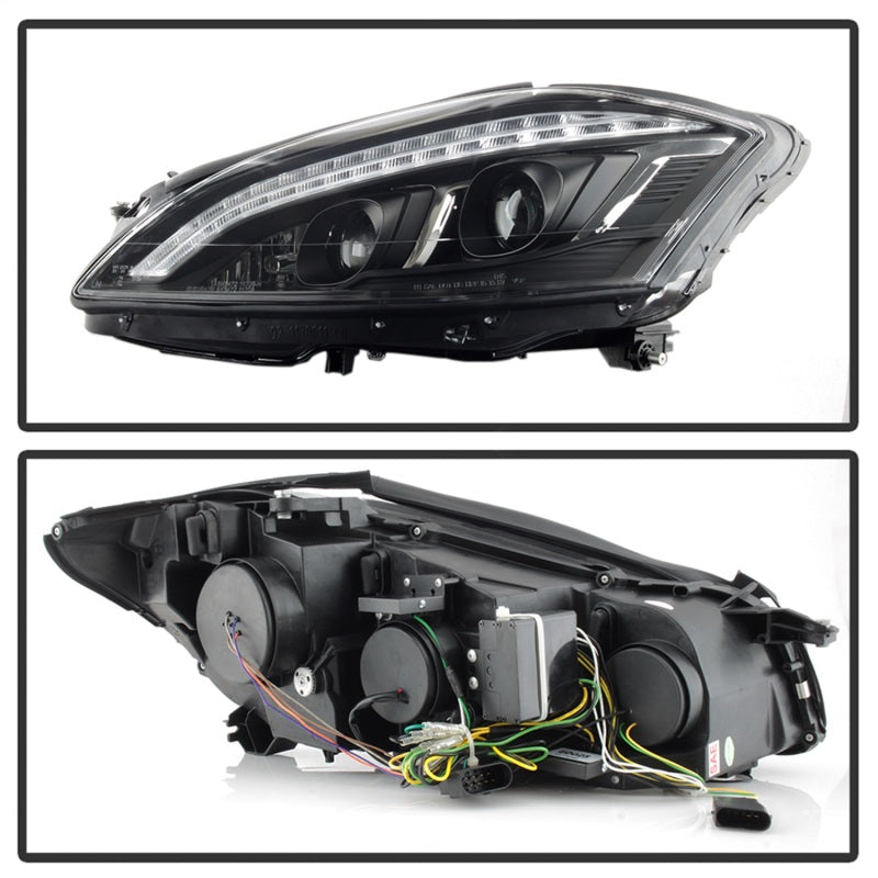 Spyder Mercedes W221 S Class 07-09 Headlights - HID Model Only - Black PRO-YD-MBW22107-HID-DRL-BK - eliteracefab.com