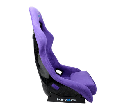 NRG FRP Bucket Seat PRISMA Edition W/ pearlized Back Purple Alcantara - Large - FRP-302PP-PRISMA