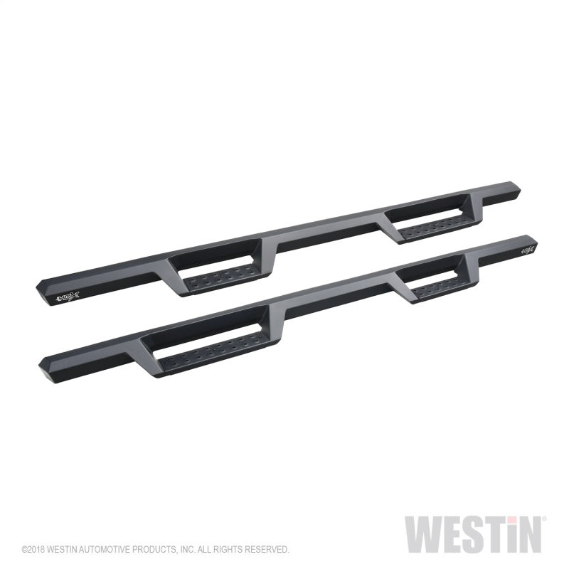 Westin 2019 Chevrolet Silverado / GMC Sierra 1500 Crew Cab Drop Nerf Step Bars - Textured Black - eliteracefab.com