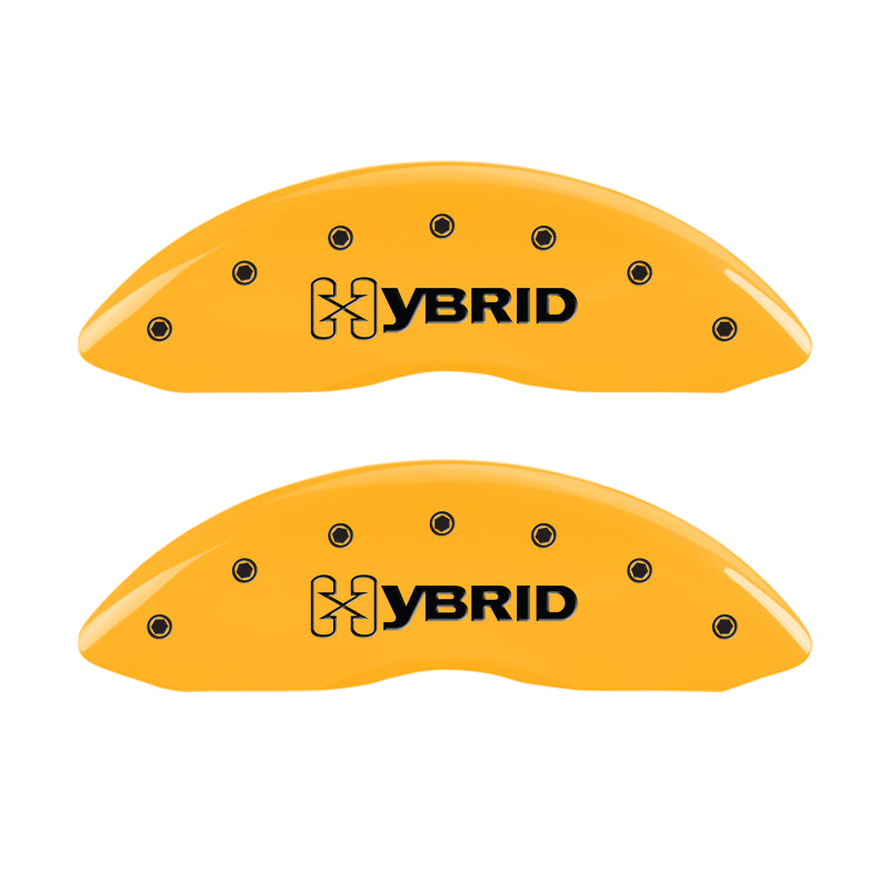 MGP 4 Caliper Covers Engraved Front & Rear Gm Style/Hybrid Yellow Finish Black Char 2009 GMC Envoy MGP
