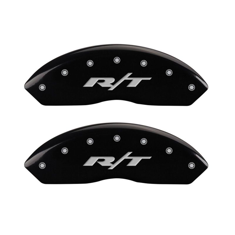 MGP 4 Caliper Covers Engraved Front & Rear RT Black finish silver ch MGP