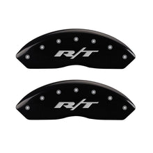 Load image into Gallery viewer, MGP 4 Caliper Covers Engraved Front &amp; Rear RT Black finish silver ch MGP