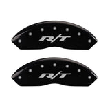 MGP 4 Caliper Covers Engraved Front & Rear RT Black finish silver ch