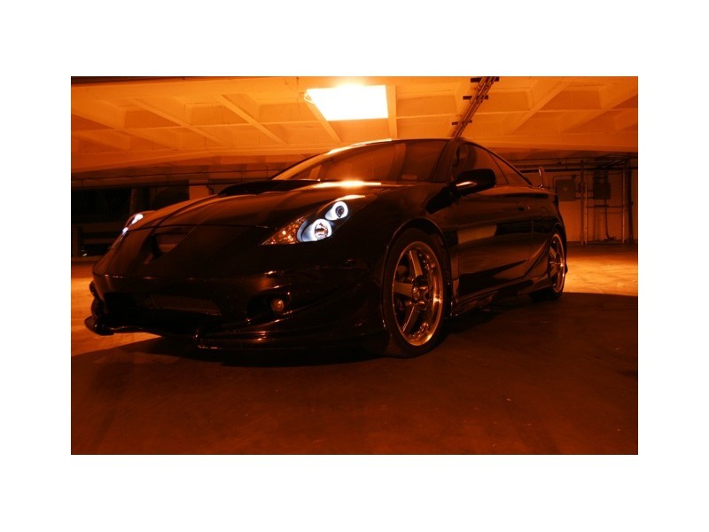 Spyder Toyota Celica 00-05 Projector Headlights LED Halo DRL Blk High H1 Low H1 PRO-YD-TCEL00-LED-BK - eliteracefab.com