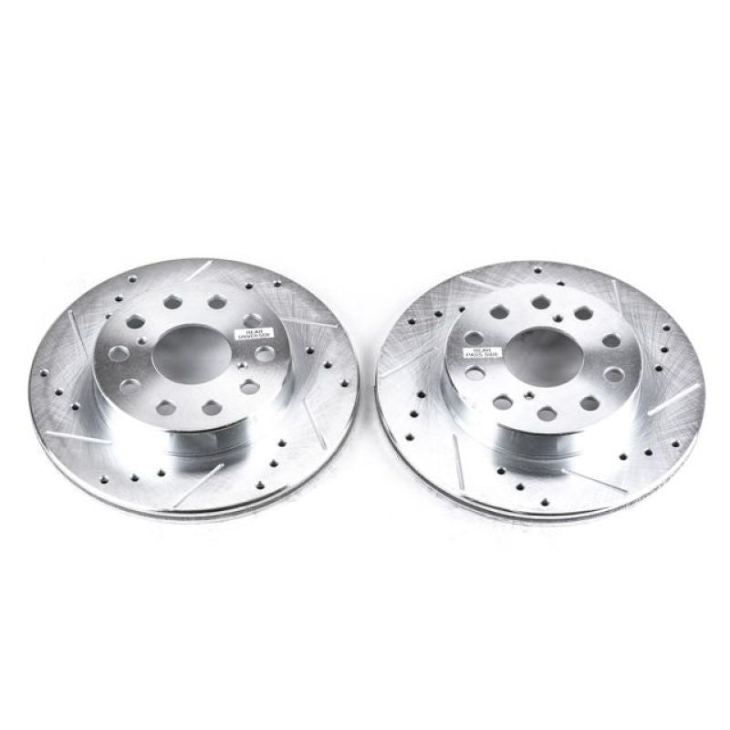 Power Stop 91-95 Toyota MR2 Rear Evolution Drilled & Slotted Rotors - Pair - eliteracefab.com