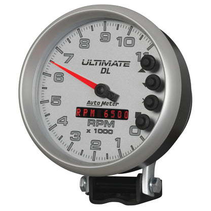Autometer 5 inch Ultimate DL Playback Tachometer 11000 RPM - Silver 6895