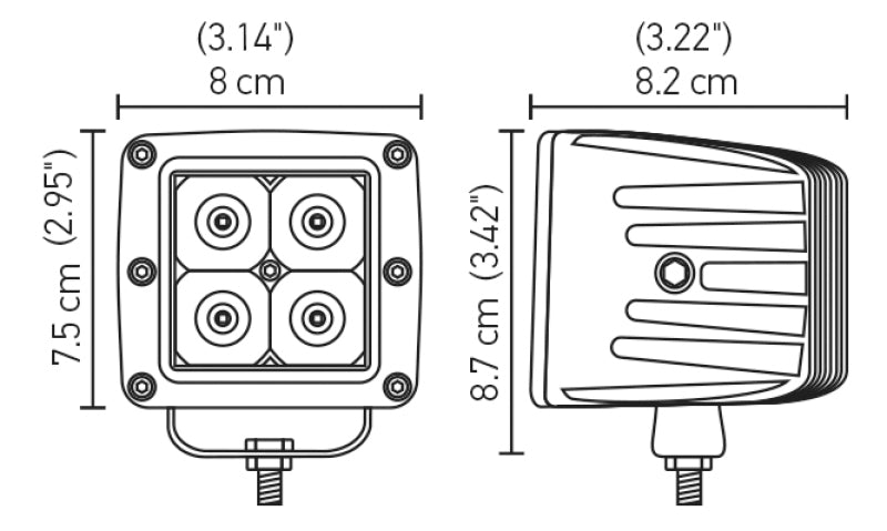 Hella HVF Cube 4 LED Off Road Kit - eliteracefab.com