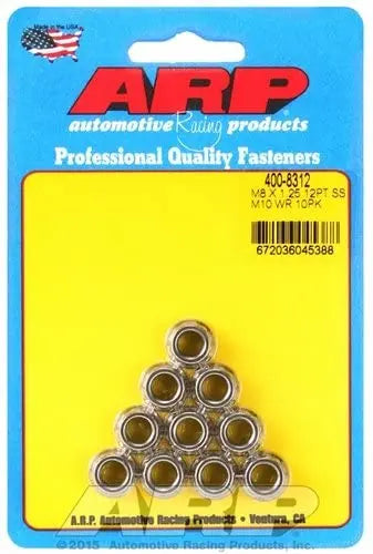 ARP Stainless Steel 12 Point Nut - 8mm x 1.25 (1) - eliteracefab.com