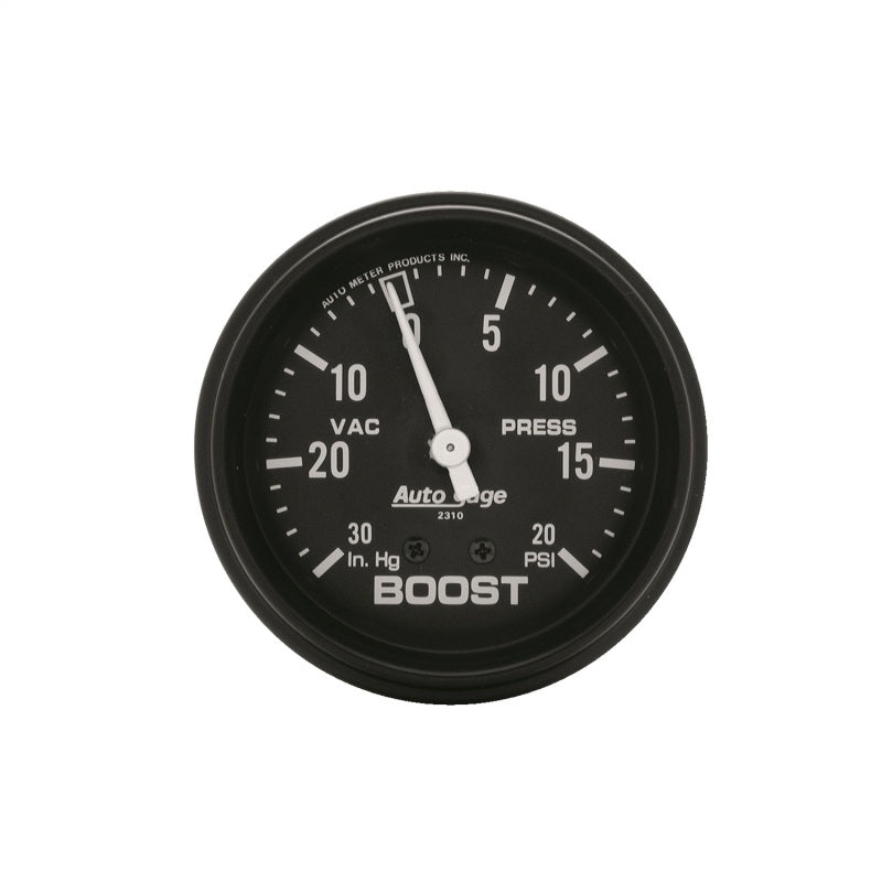 Autometer Black 2-5/8in 30 In Hg-Vac / 20 PSI Mechanical Vacuum/Boost Gauge 2310