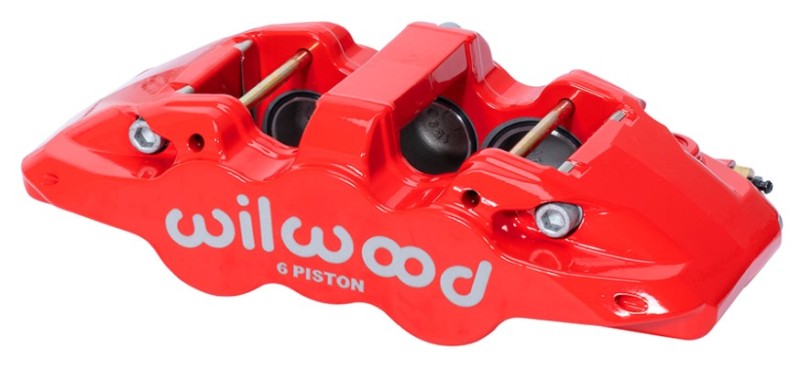 Wilwood Caliper-Forged Dynalite w/Dust Seal-Red 4.04in Pistons 1.25 Disc Wilwood