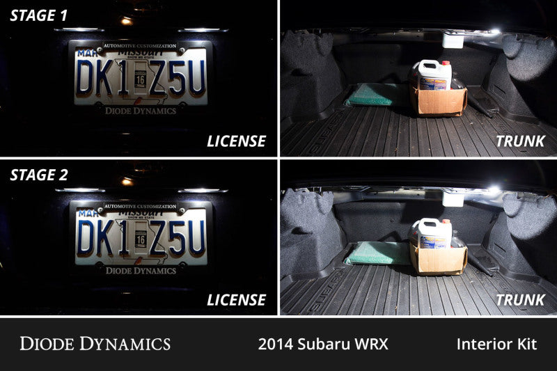 Diode Dynamics 08-14 Subaru WRX Interior LED Kit Cool White Stage 2 Diode Dynamics