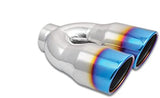Vibrant 2.5in ID Single 4in OD Round SS Exhaust Tip (Double Wall Angle Cut)