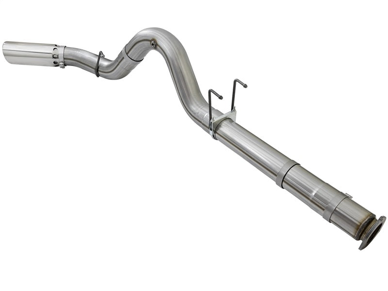 aFe LARGE BORE HD 5in 409-SS DPF-Back Exhaust w/Polished Tip 2017 Ford Diesel Trucks V8 6.7L (td) - eliteracefab.com