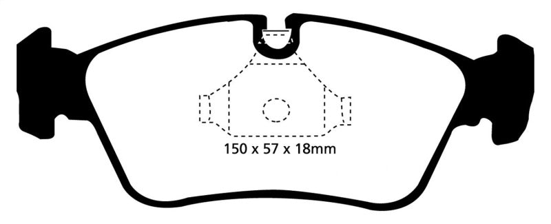 EBC 99-02 BMW Z3 2.5 Yellowstuff Front Brake Pads - eliteracefab.com