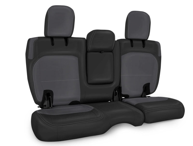 PRP 2018+ Jeep Wrangler JLU/4 door Rear Bench Cover with Leather Interior - Black/Grey B044-03