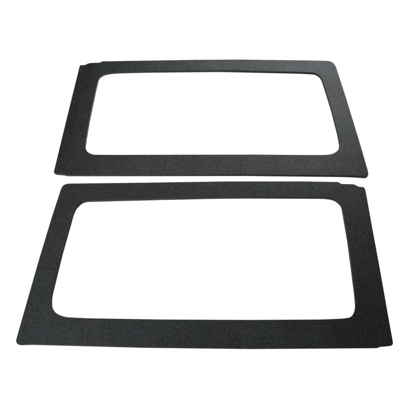 DEI 11-18 Jeep Wrangler JK 2-Door Boom Mat Rear Side Window Trim - 2 Piece - Black DEI
