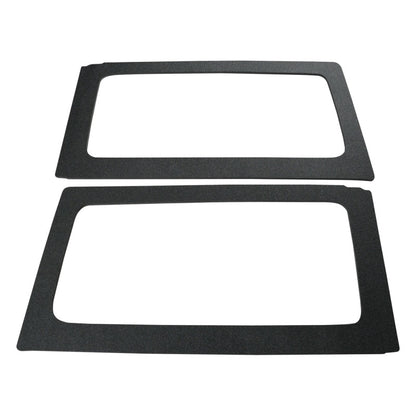 DEI 11-18 Jeep Wrangler JK 2-Door Boom Mat Rear Side Window Trim - 2 Piece - Black DEI