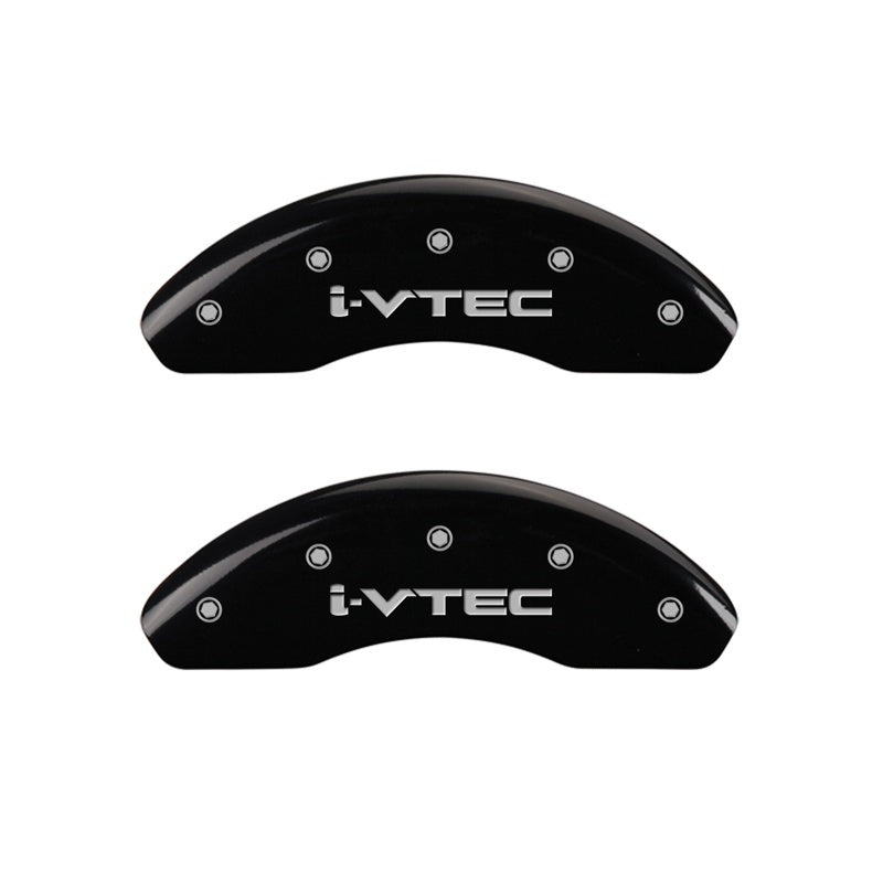 MGP Front set 2 Caliper Covers Engraved Front i-Vtec Black finish silver ch MGP