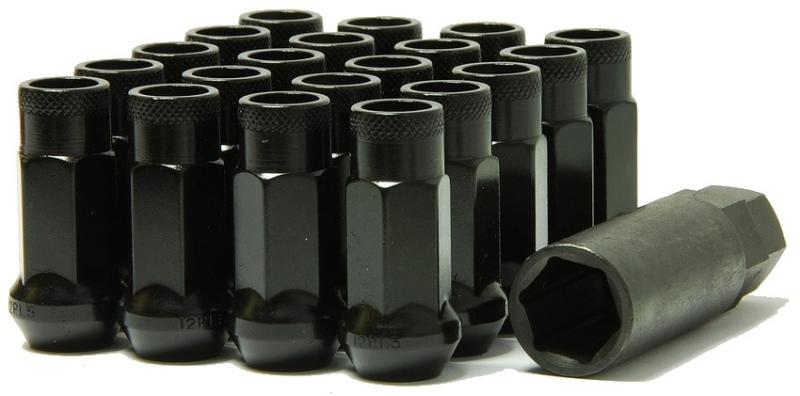 WHEEL MATE MUTEKI SR48 OPEN END LUG NUTS – BLACK 12×1.25 48MM - eliteracefab.com