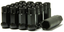 Load image into Gallery viewer, WHEEL MATE MUTEKI SR48 OPEN END LUG NUTS – BLACK 12×1.25 48MM - eliteracefab.com