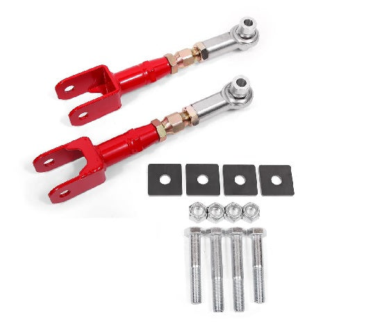 BMR MUSTANG ADJUSTABLE TOE RODS, REAR ON-CAR ADJUSTABLE WITH ROD ENDS RED ( 2015-2015 ) - eliteracefab.com