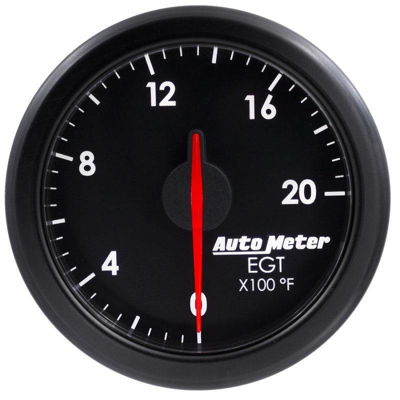 Autometer Airdrive 2-1/16in EGT Gauge 0-2000 Degrees F - Black 9145-T