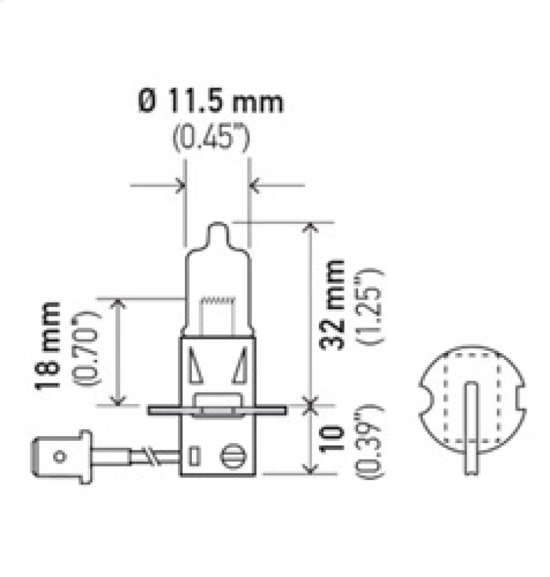 Hella Bulb H3 12V 55W Pk22S T325 Heavy Duty