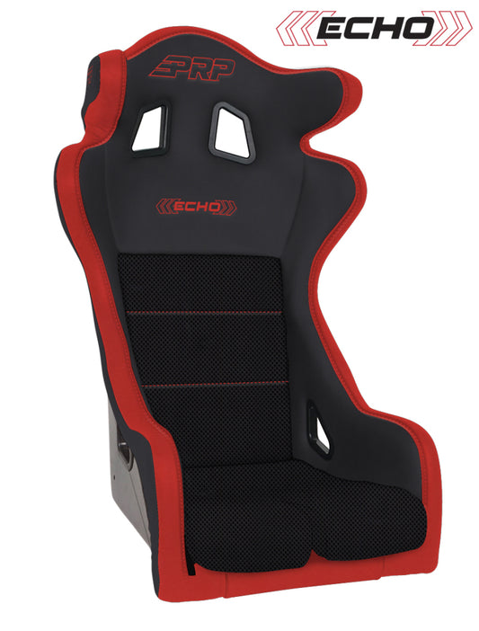PRP Echo Composite Seat- Black/Red (PRP Red Outline/Delta Red- Red Stitching) A38-237