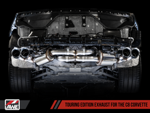 Load image into Gallery viewer, AWE Tuning 2020 Chevrolet Corvette (C8) Touring Edition Exhaust - Quad Chrome Silver Tips - eliteracefab.com