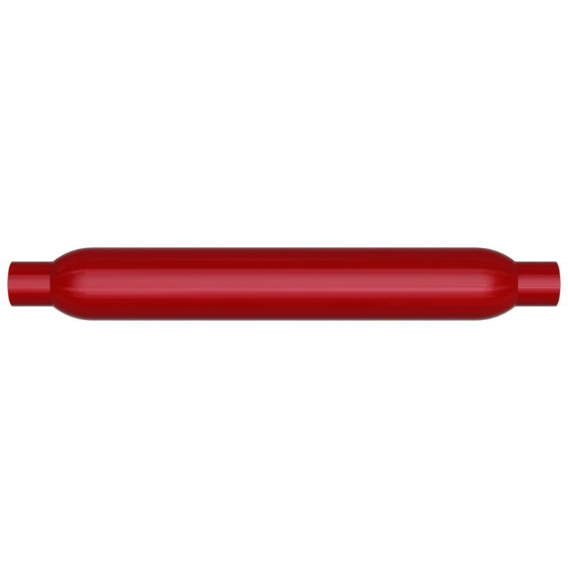 MagnaFlow Muffler Red Pack Series Glasspack 3.5in Rd 22in Body Length 2in/2in Inlet/Outlet Magnaflow