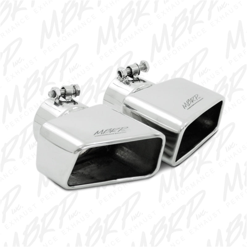 MBRP Universal Tip 4.50in x 2.75in ID Rectangle Angled Cut 3in OD Inlet 7in Lgth T304 Passenger Side - eliteracefab.com