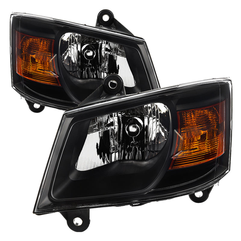 xTune Dodge Grand Caravan 08-10 OEM Style Headlights-Black HD-JH-DGC08-AM-BK - eliteracefab.com