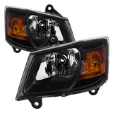 xTune Dodge Grand Caravan 08-10 OEM Style Headlights-Black HD-JH-DGC08-AM-BK