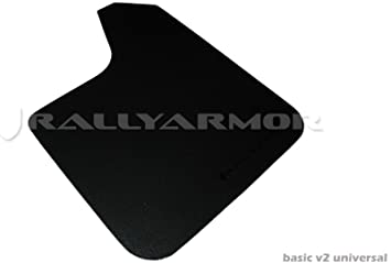 Rally Armor Universal Fitment (no hardware) MSpec Black Urethane Mud Flap w/ Gray Logo - eliteracefab.com
