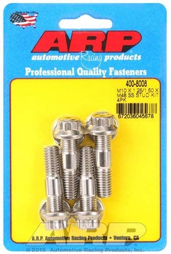 ARP M10 x 1.25 x 48mm Broached 10 Piece Stud Kit - eliteracefab.com