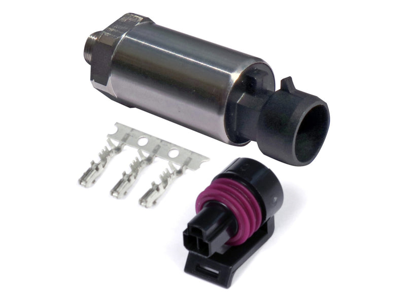 Haltech 150 PSI Motorsport (SS Diaphragm) Fuel/Oil/Wastegate 1/8 NPT Pressure Sensor (Incl Plug/Pin) - eliteracefab.com